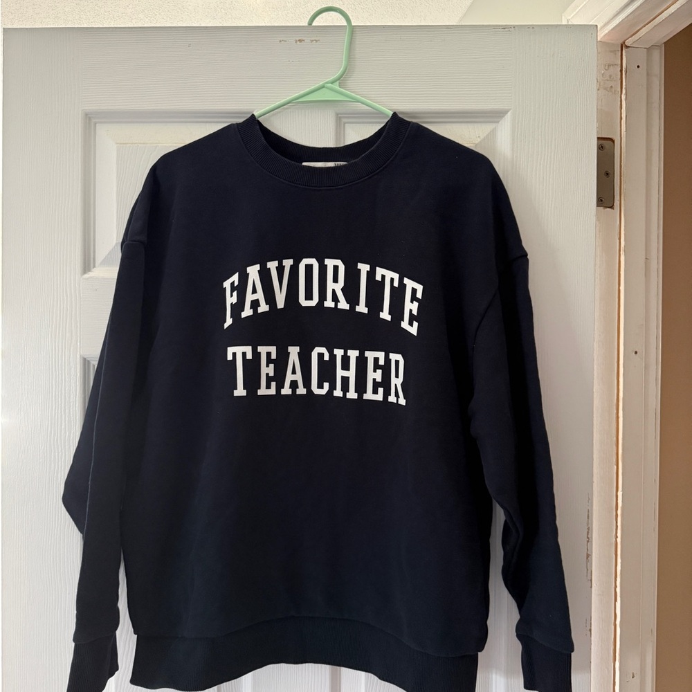 Favorite Daughter Navy 'Favorite Teacher' Crewneck Sweatshirt